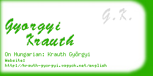 gyorgyi krauth business card